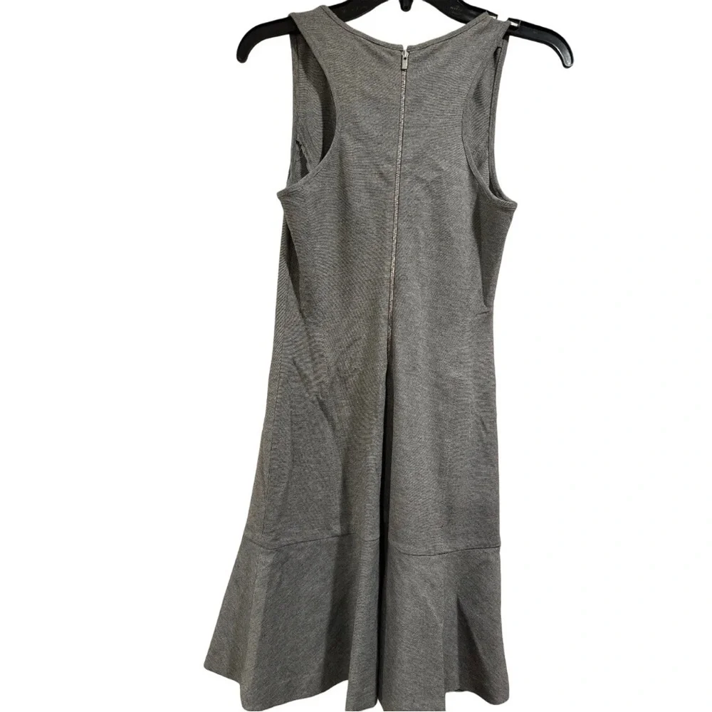 Banana Republic Gray Sleeveless Fitted & Flare Drop Waist Mini Dress Size 0
